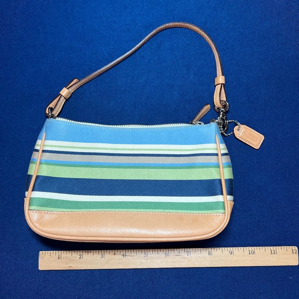 Striped Authentic COACH Small Purse L3J-7749